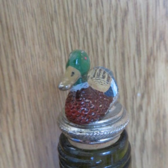 PEWTER Mallard DUCK Wine Stopper with Ring & Chain (K296) - Picture 4 of 6